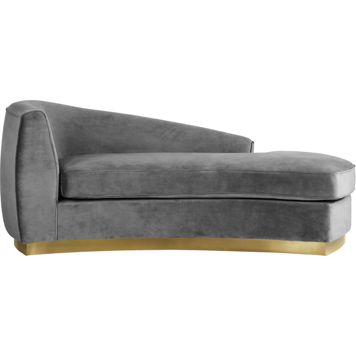 Grey Velvet Chaise Y6374