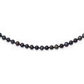 925 Sterling Silver Black Pearl Necklace 16" W519