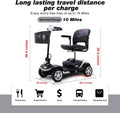 4 Wheel Mobility Scooter with Head Light, Max Speed 5 Mph, Max Load 265lbs K8567