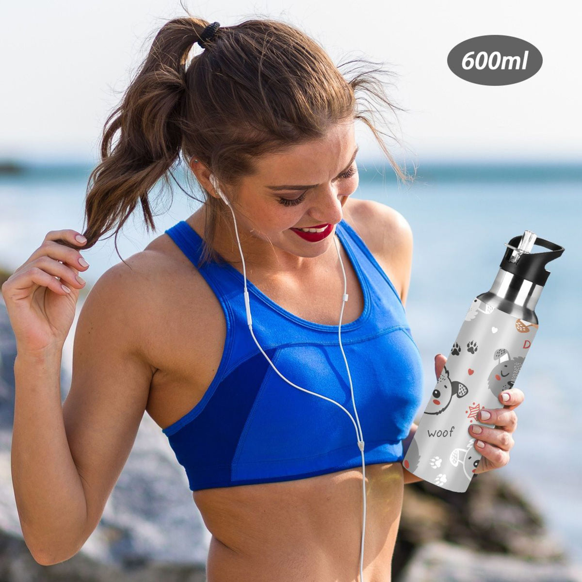 Insulated Stainless Steel Water Bottle with Straw Lid 20 oz A3893