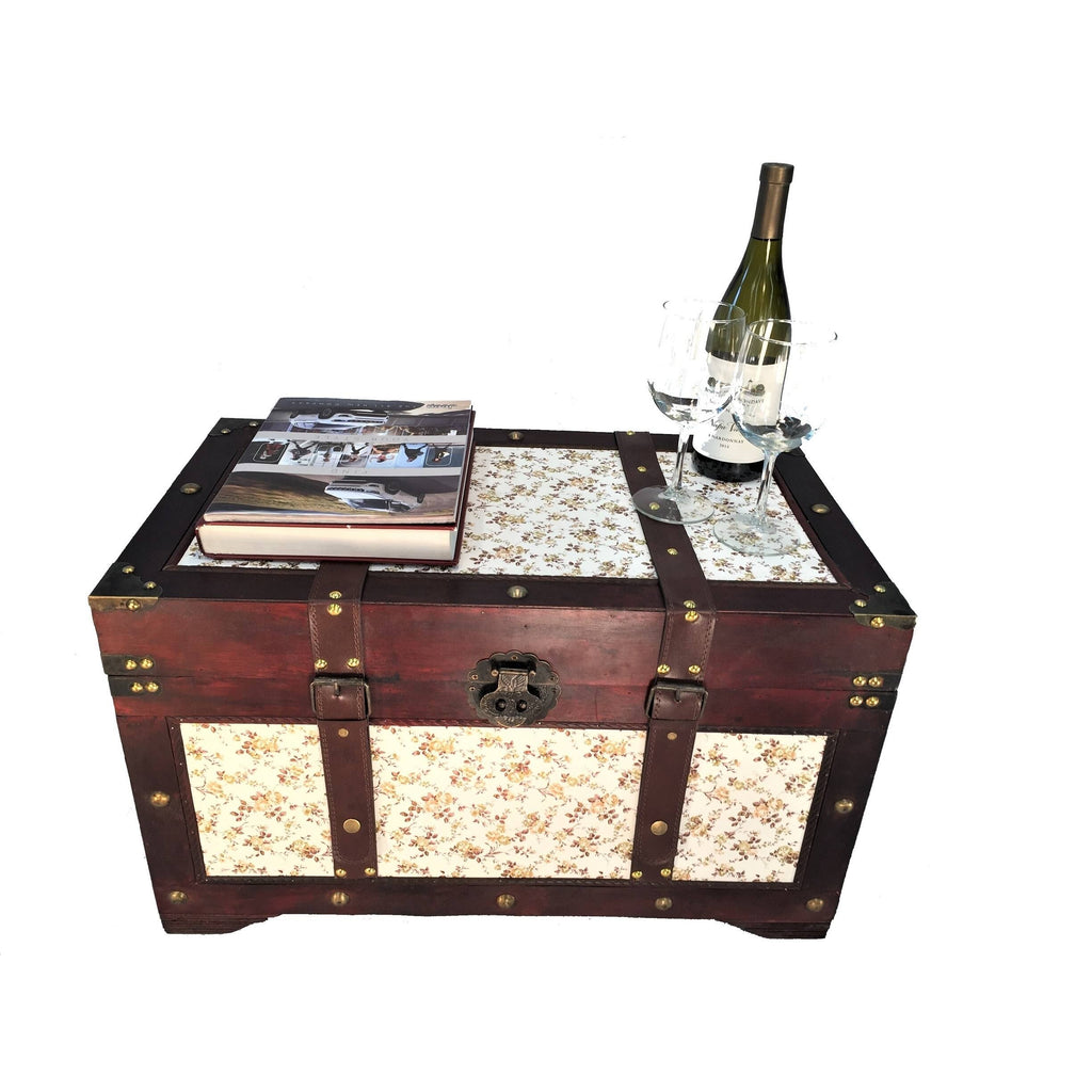 Medium Wood Storage Trunk I72296
