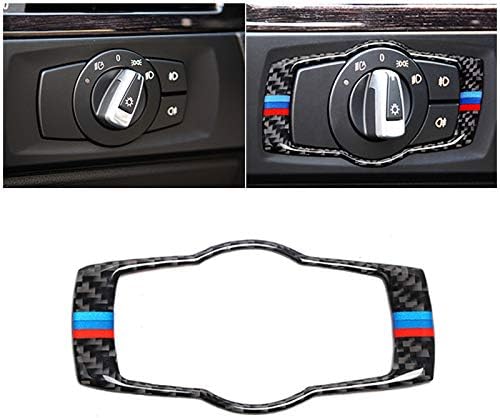 Carbon Fiber Headlight Switch Buttons Cover Trim Pack of 2 L57466