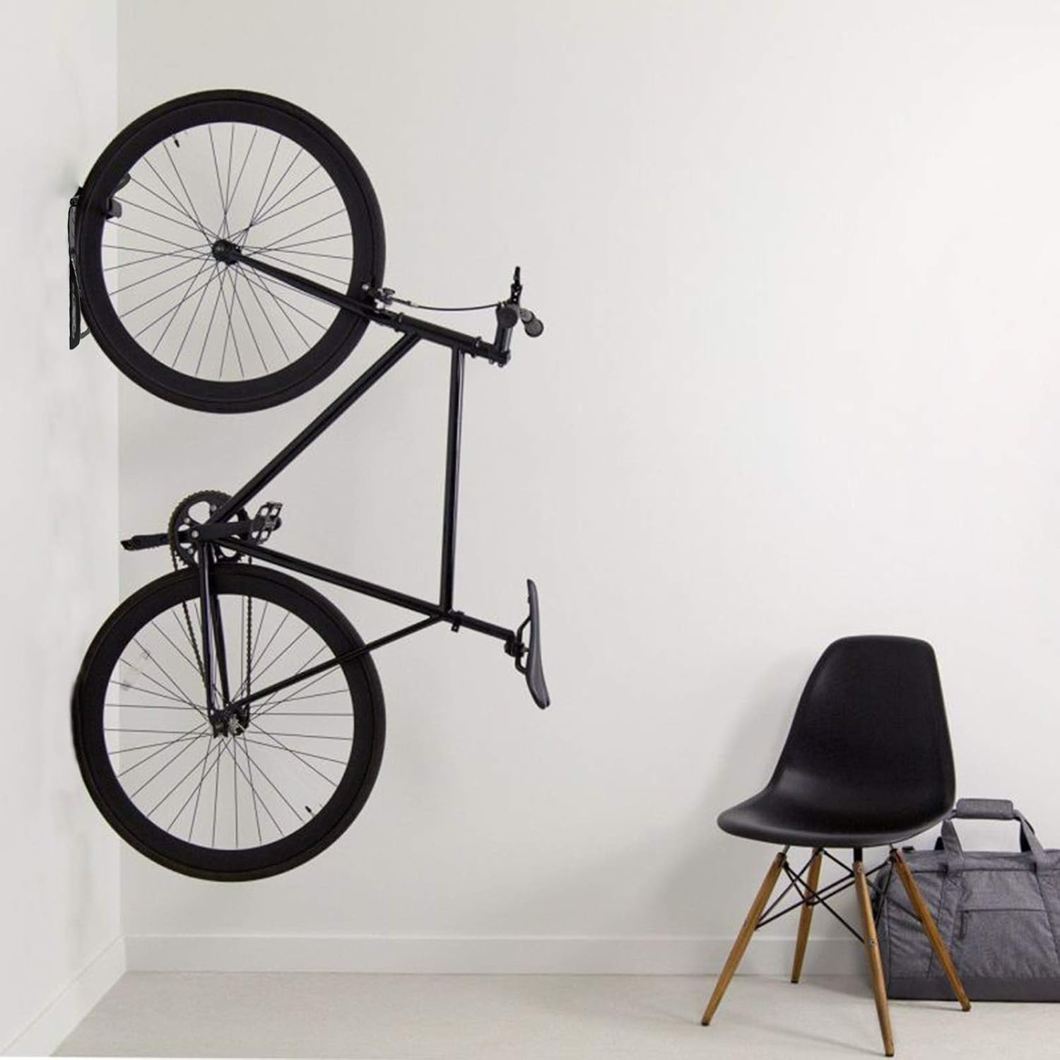 4PCS Wall Mounted Bike Rack Space Saving Bicycle Wall Hanger Vertical Bicycle Storage Stand Max. 66 Lb Pack of 2 K332