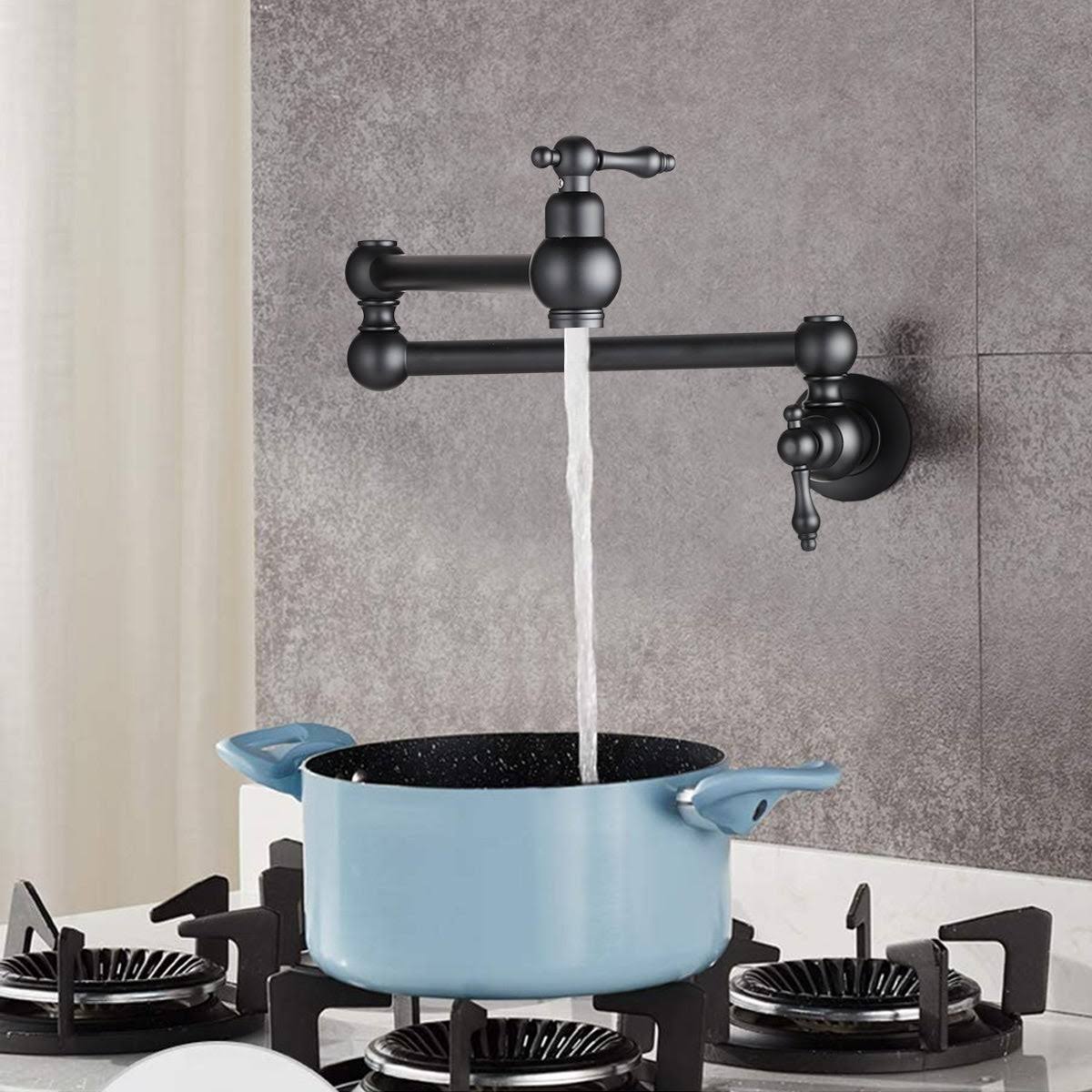 Blue Wall Mount Pot Filler Faucet K20903