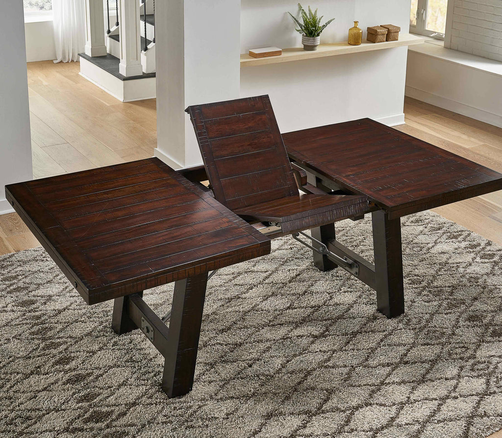 Rustic Mahogany Trestle Table Y638706