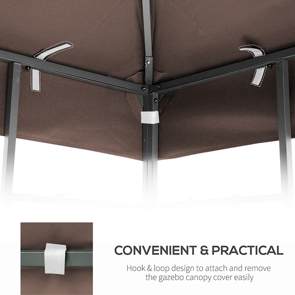 10 x 10 Ft Double Tiered Gazebo Replacement Top Cover A35611