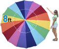 8 Foot Heavy Duty High Wind Beach Umbrella with Sand Anchor & Carrying Bag Z70743