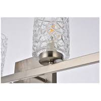 4 Lights Bath Sconce in Stain Nickel with Clear Shade L64887