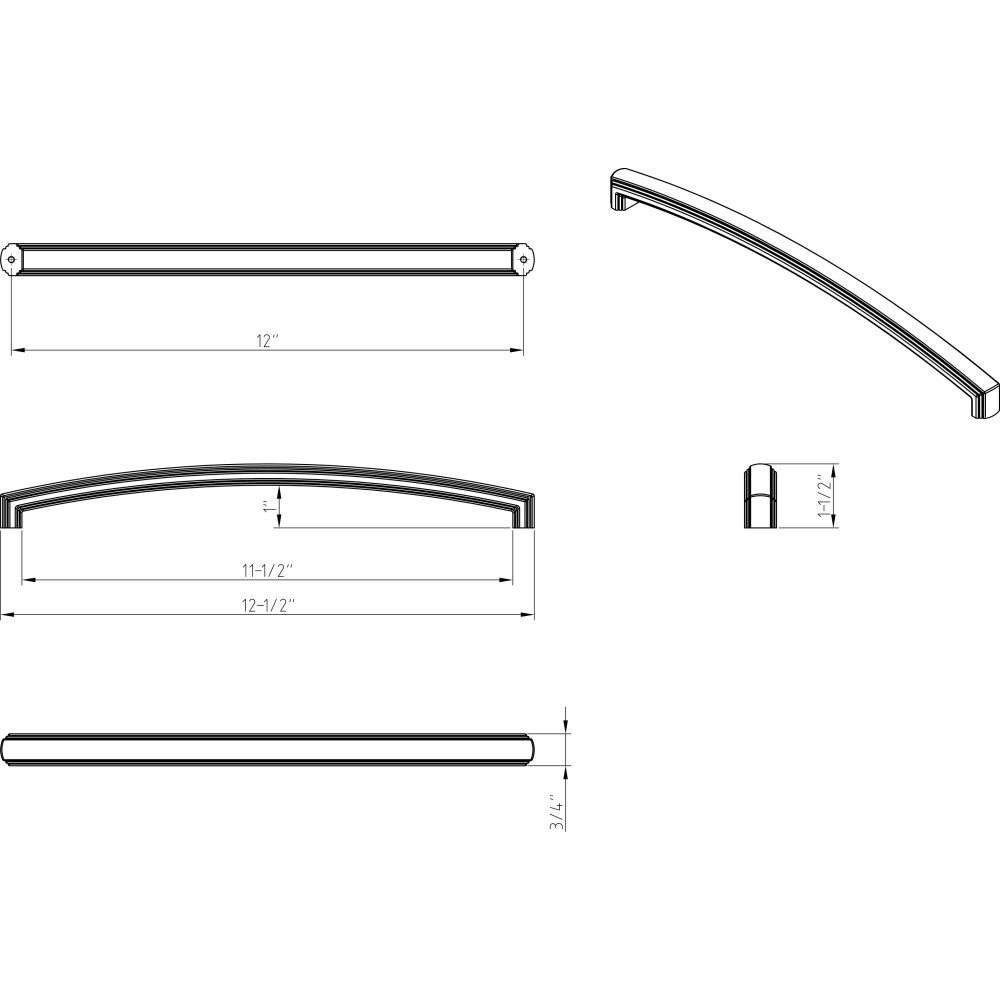 Satin Nickel Appliance Pull P629962