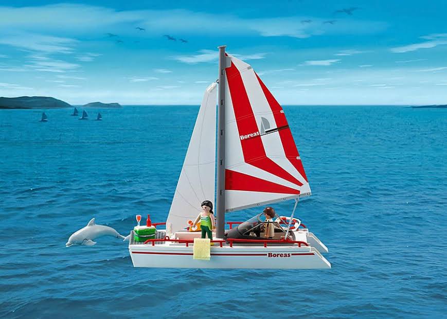 Catamaran with Dolphins H96848
