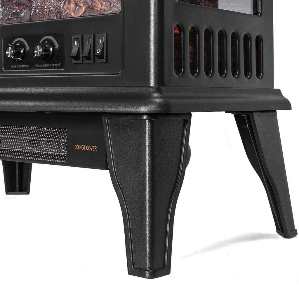 Black Freestanding Electric Fireplace Stove Heater E50054