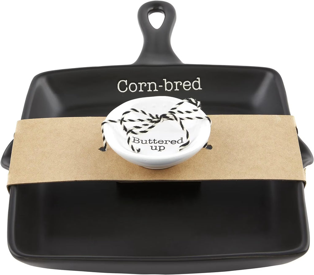 Black 8" x 8" Cornbread Skillet and Serving Set M5583