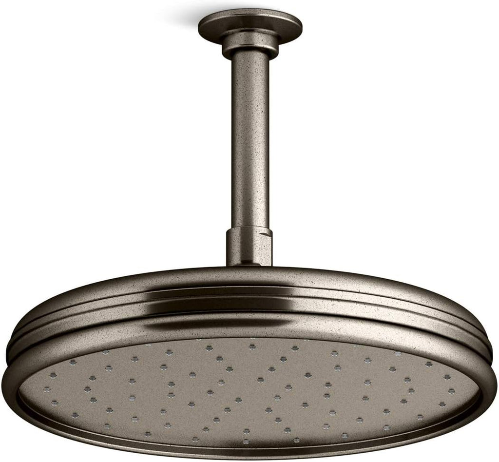 Vintage Nickel Round 10" Rain Showerhead Y9609