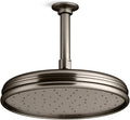 Vintage Nickel Round 10" Rain Showerhead Y9609