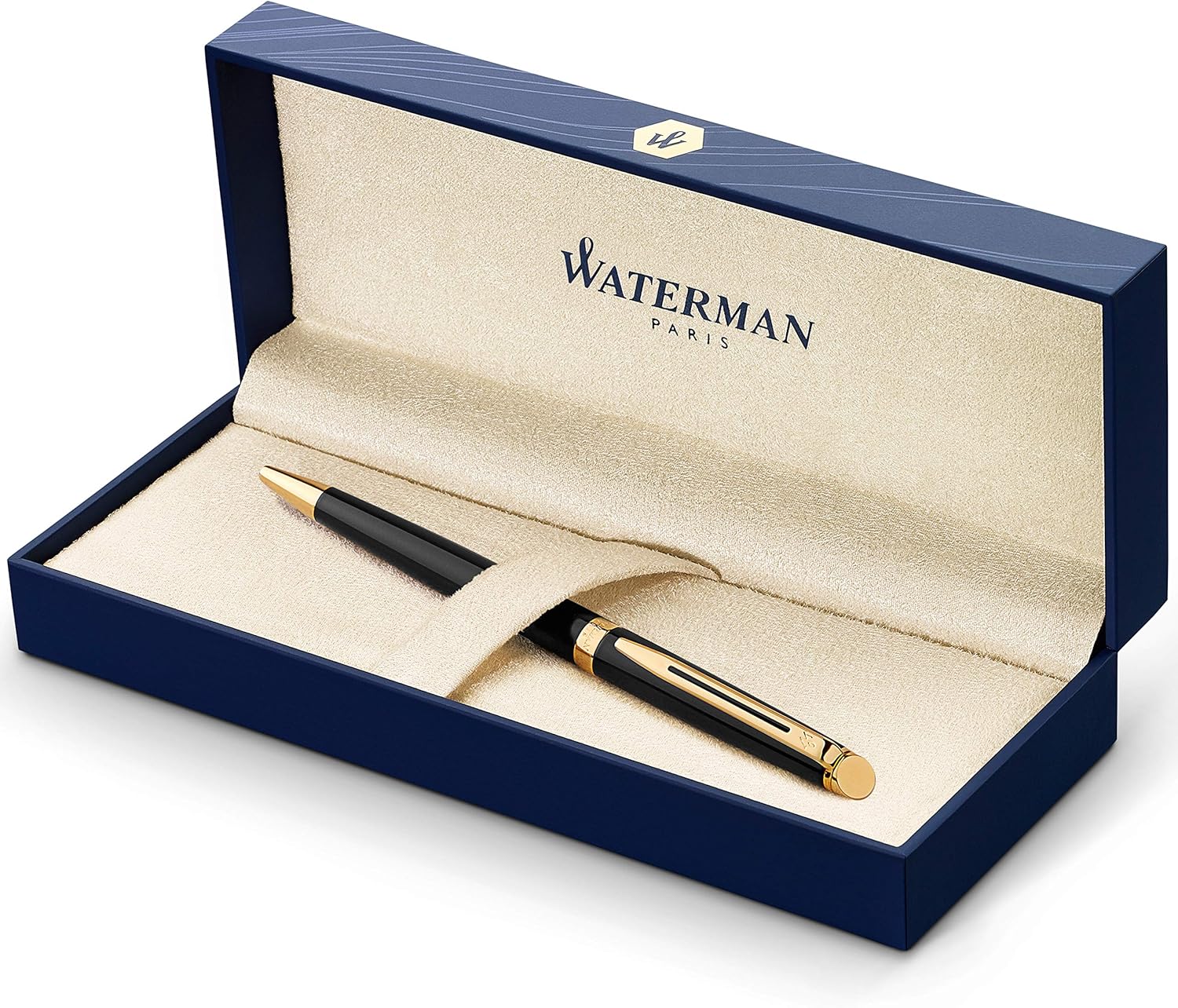 Stainless Steel Ballpoint Pen with Chrome Trim, Medium Point, Blue Ink Cartridge, Pack of 2 E94748