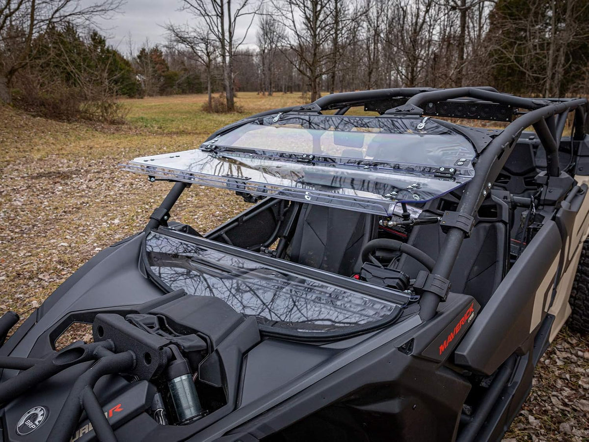 Scratch Resistant Flip Windshield for Can-Am Maverick X3, 1/4 Thick Polycarbonate H66362