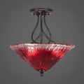 Three Light Semi-Flush Mount Dark F13805
