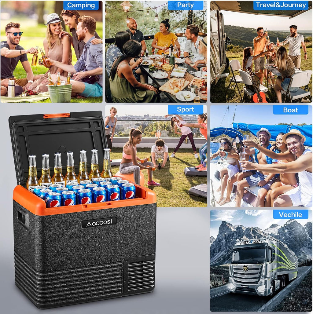 53 Quart (50L) Portable Refrigerator Freezer with Compressor Cooler L27083