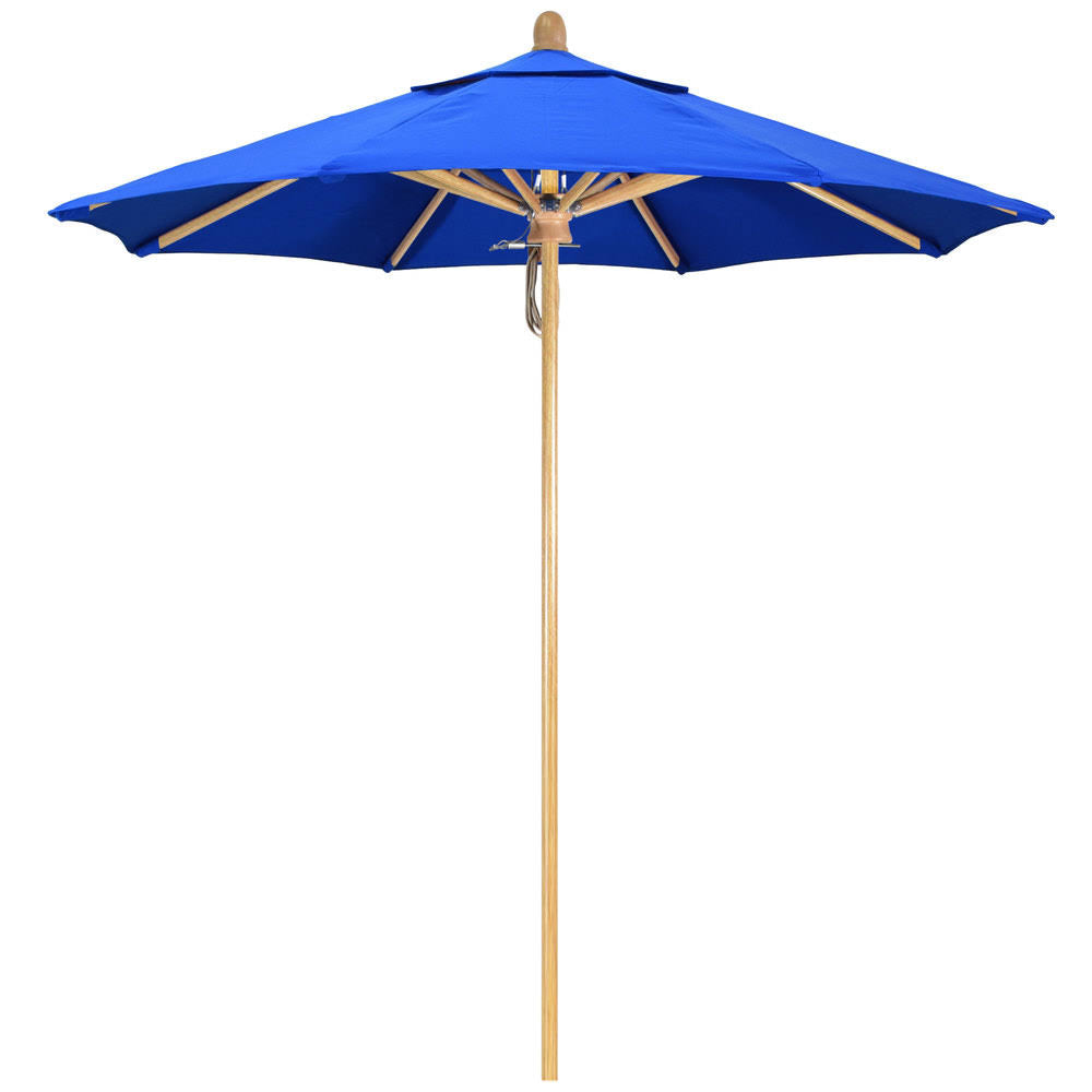 7.5 ft Pacific Blue Market Umbrella with Fiberglass Pole V502904