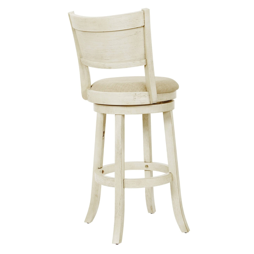 Antique Grey Swivel Stool with Solid Back M4722