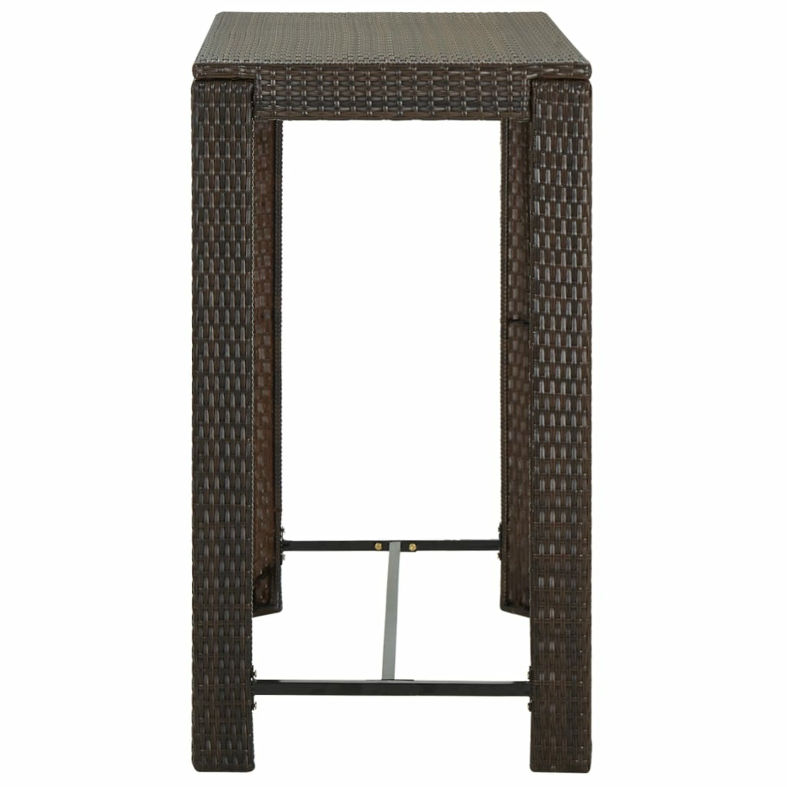 Brown Poly Rattan Patio Bar Table E28908