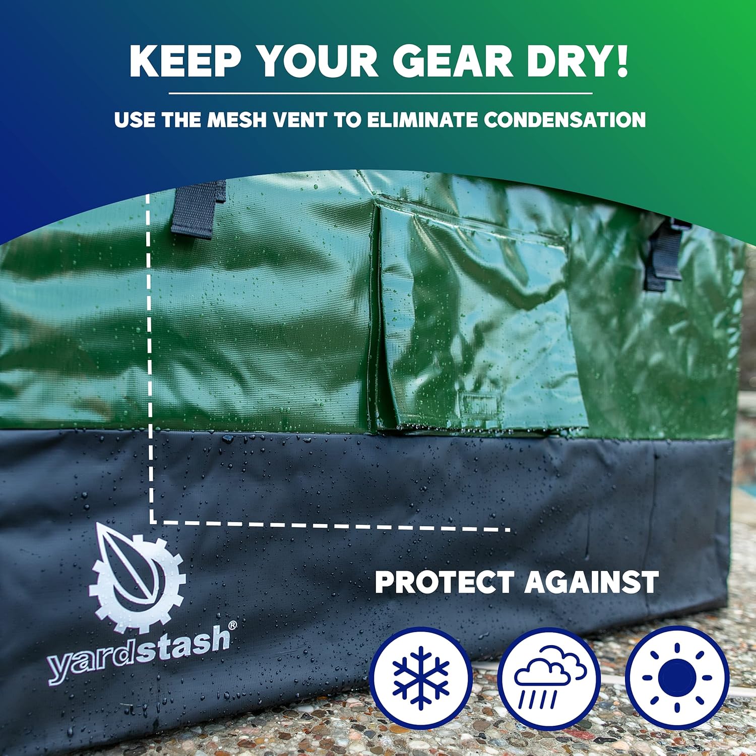 Green Waterproof Outdoor Storage Box T342605