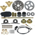 Go Kart Rear Axle Shaft Assembly Kit with Sprocket Hub Brake Chain Z78397