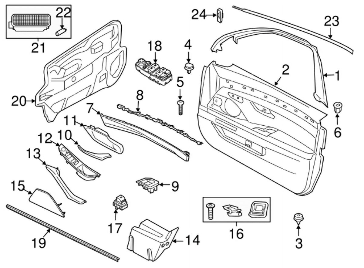 BMW Cover Window Frame Door Front I475624