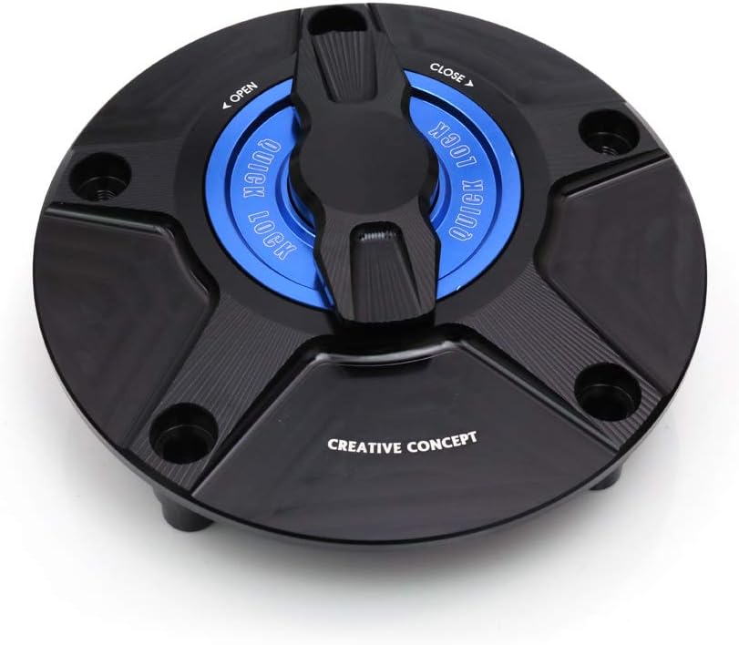 Black Blue CNC Quick Lock Fuel Cap Y45383
