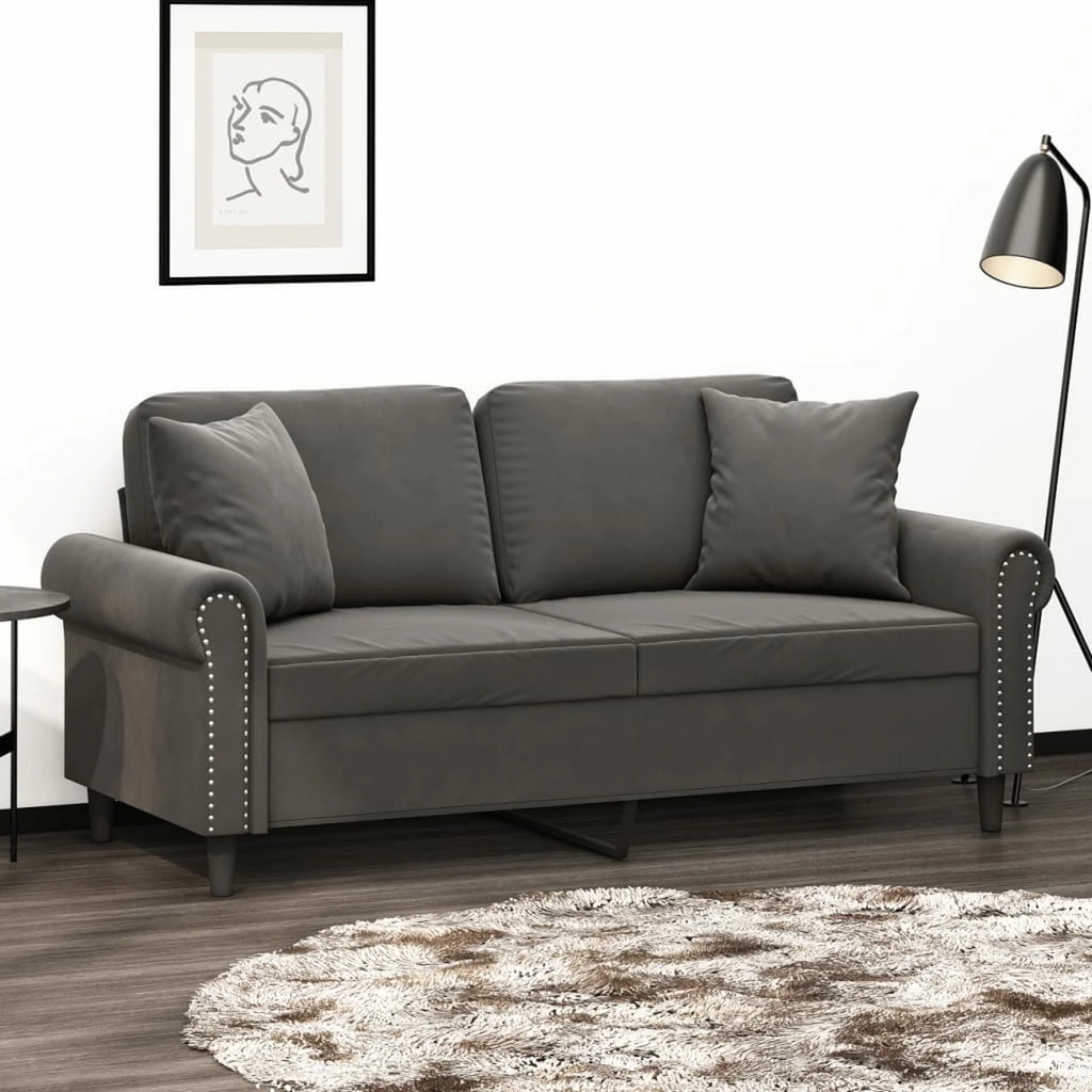 2-Seater Sofa Dark Gray 55.1" T1408