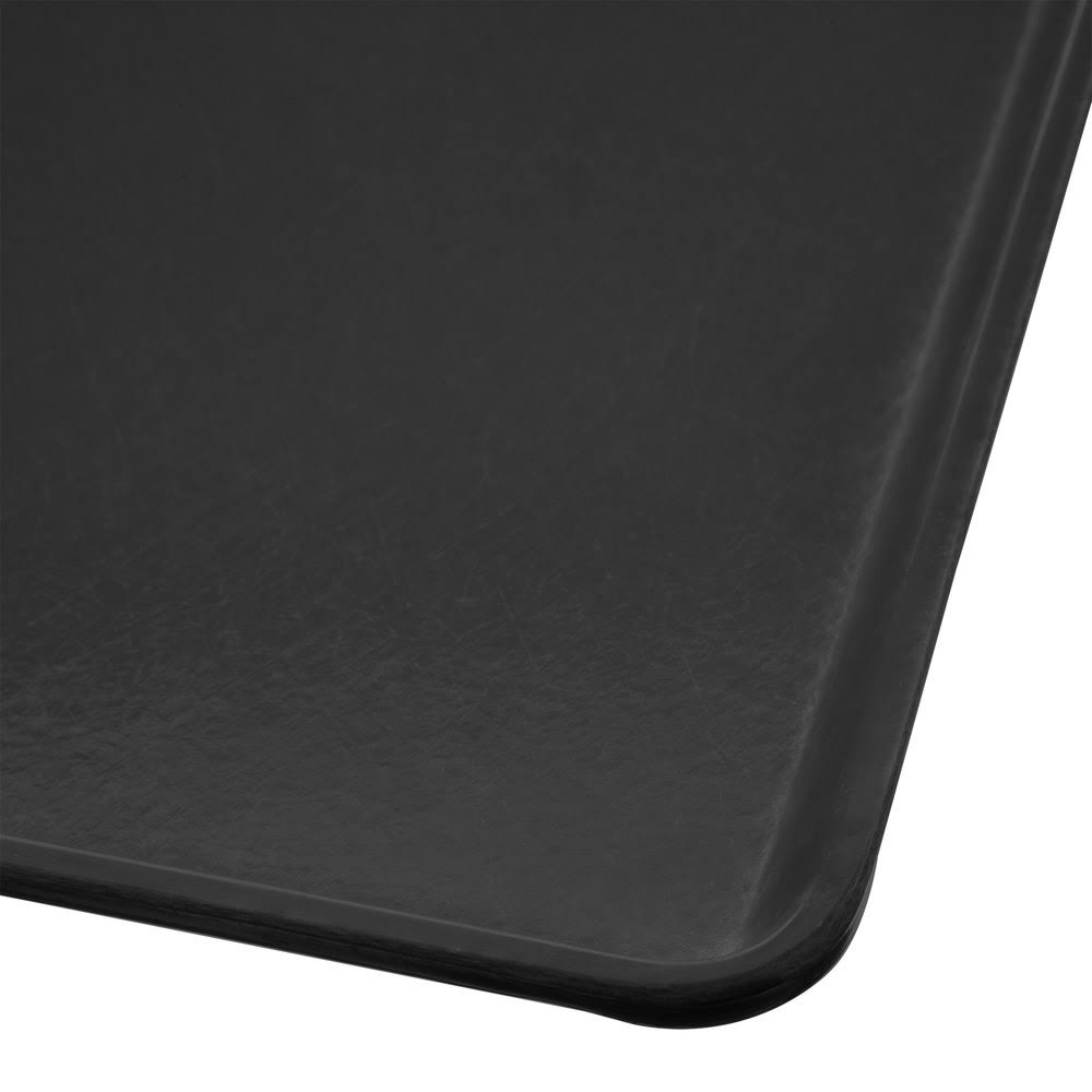 Black Glasteel Fiberglass Low Edge Cafeteria Tray Q91118