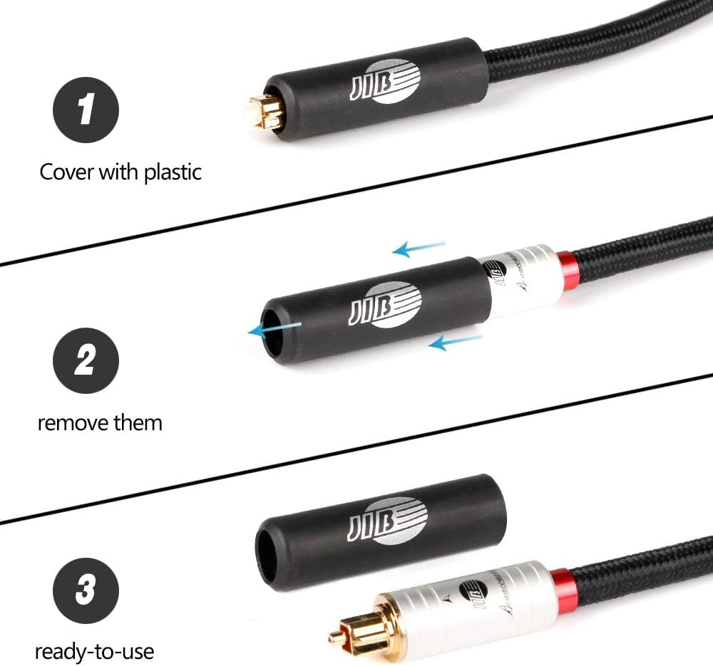 HiFi Fiber Optical Audio Cable, Toslink Cable Male to Male, 16ft/5M S18411