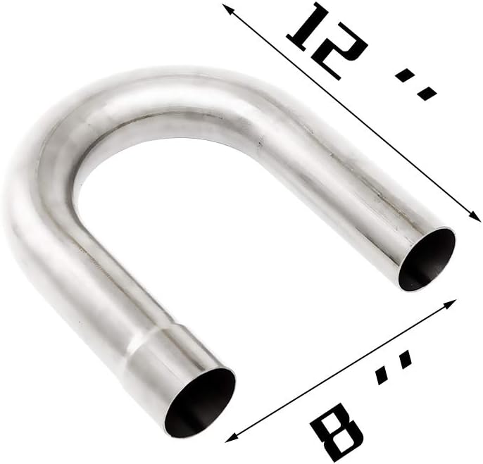 2.25 Stainless Steel Mandrel Bend Exhaust Kit Tubing 8PCS H1372