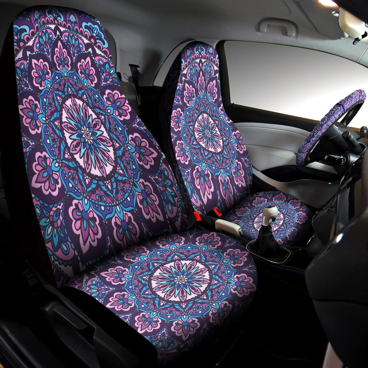 Purple Mandala Car Accessories Set E46872
