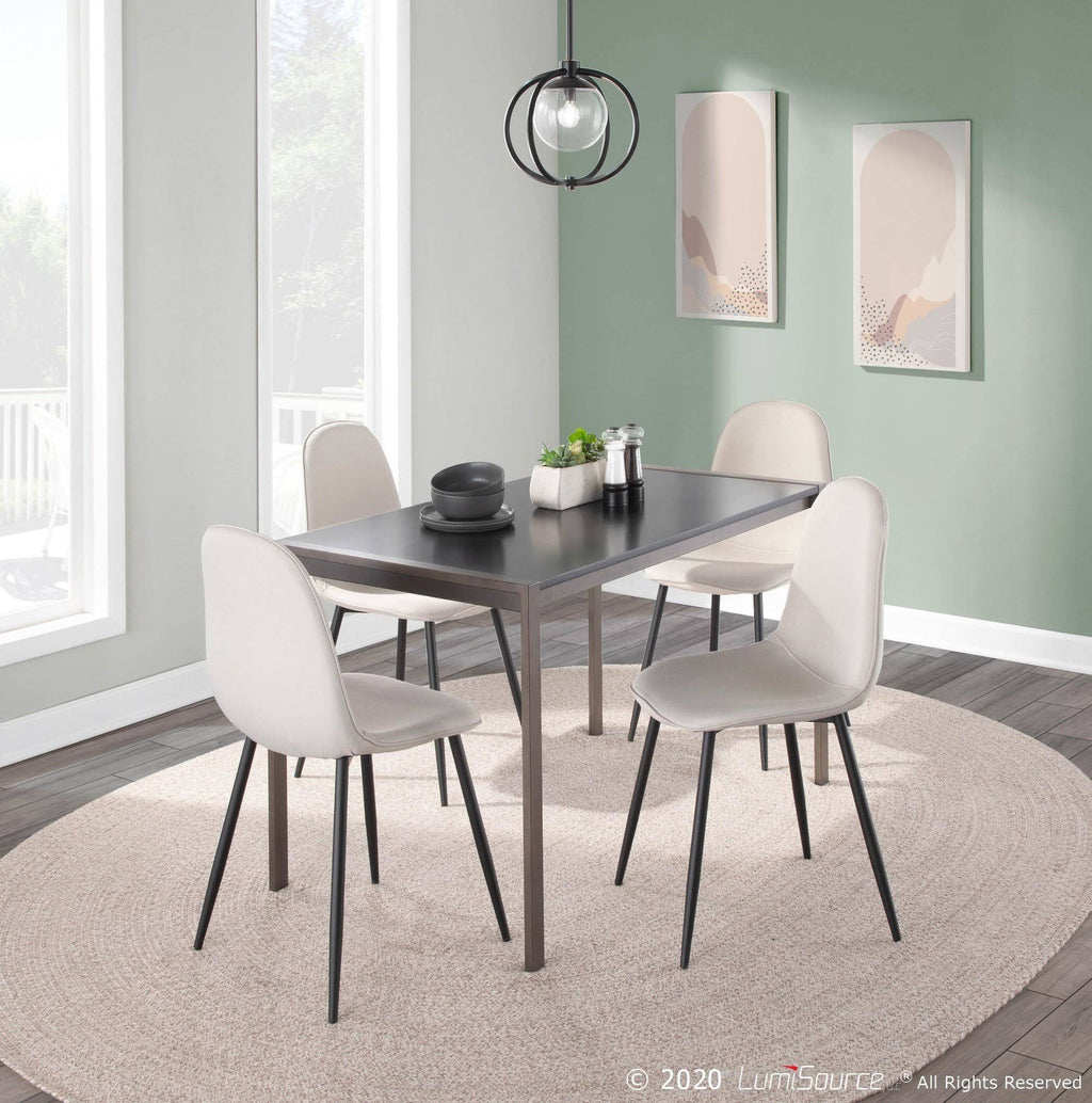 Antique Steel Black Wood Dinette Table P8513