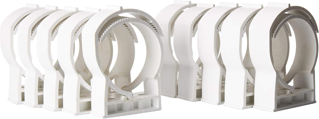 White 10 Pack Surface Mount Polypropylene Pipe Hanger for 4 Inch Pipe O1444