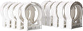 White 10 Pack Surface Mount Polypropylene Pipe Hanger for 4 Inch Pipe O1444