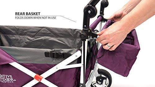 Magenta Push-Pull Folding Wagon with Canopy P930906