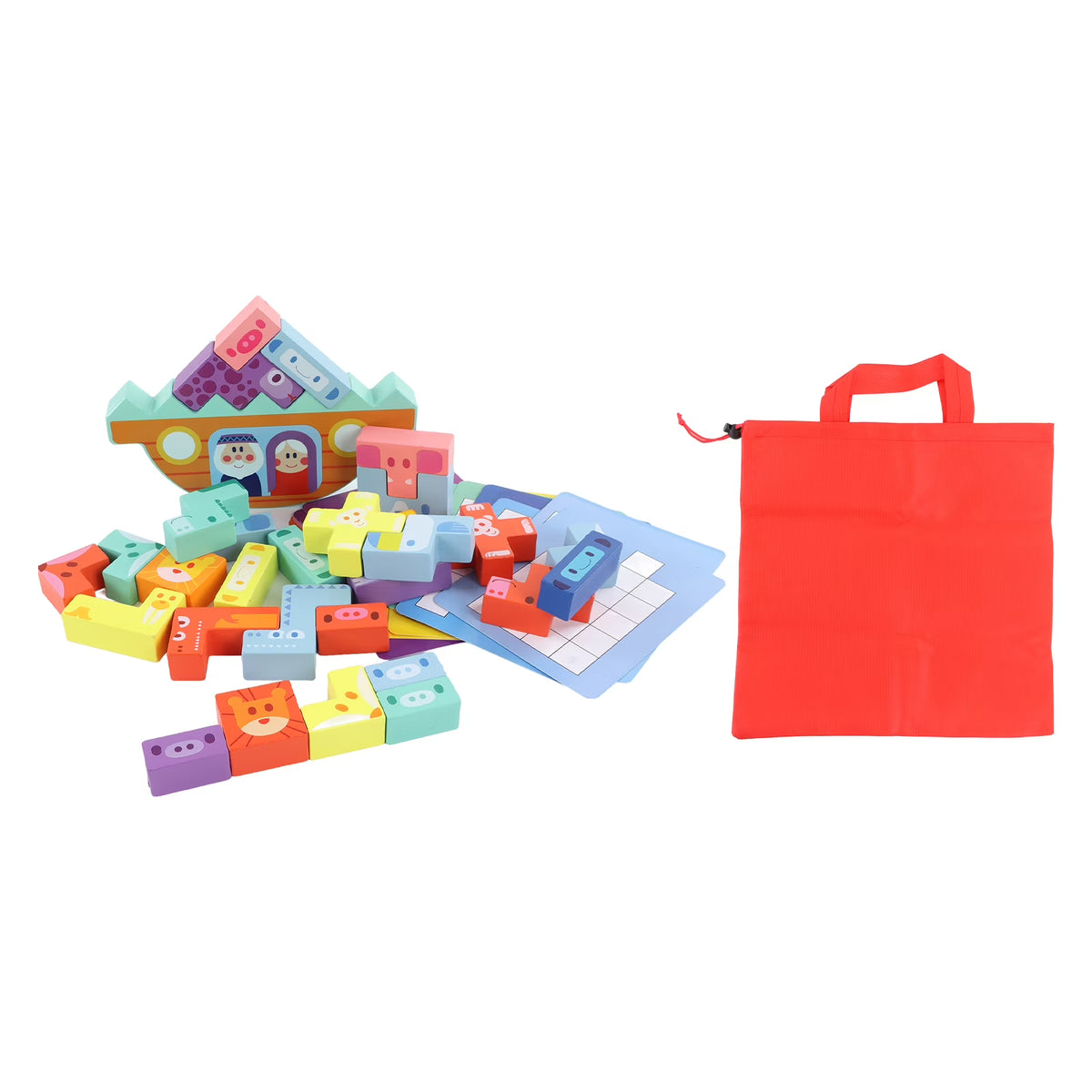 Wooden Building Block Set Educational Toy Z6305