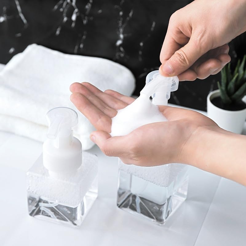 2PCS Refillable Foaming Soap Dispenser Pump Bottle Plastic 250ml B885632