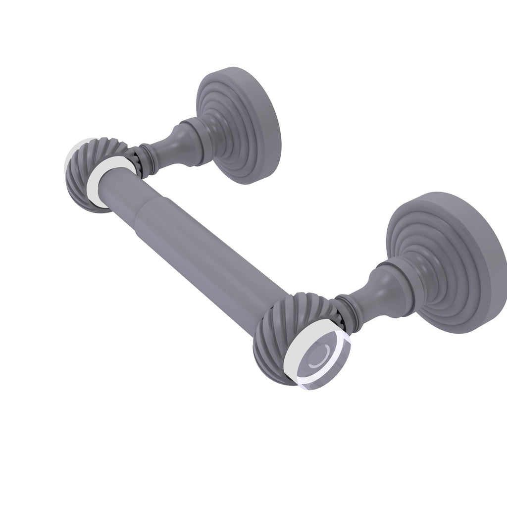 Matte Gray Two Post Toilet Paper Holder T499434