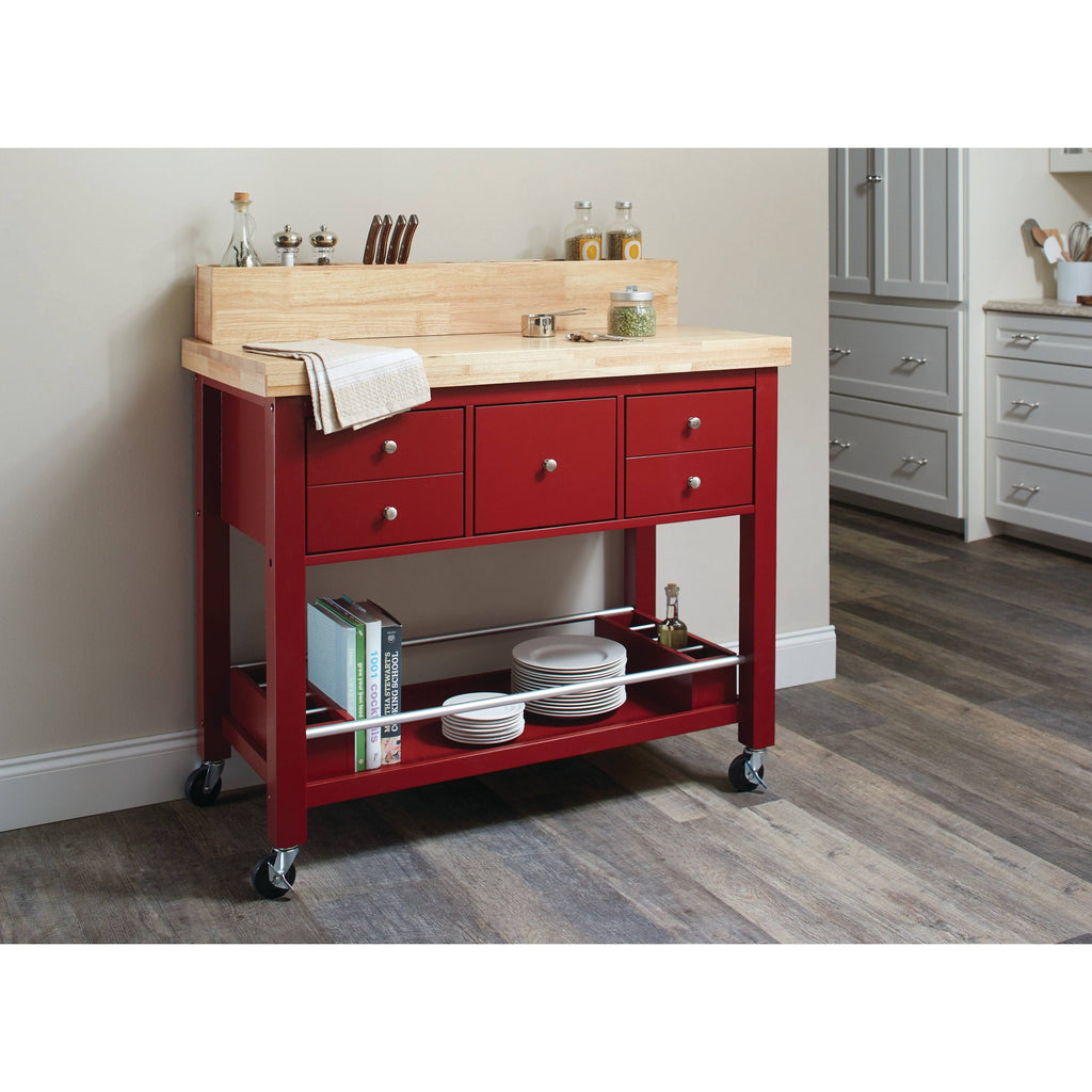 Natural/White Kitchen Cart P45800