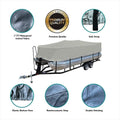 Pontoon Boat Cover, PVC Coating Grey, 17-20FT Pack of 2 B8545