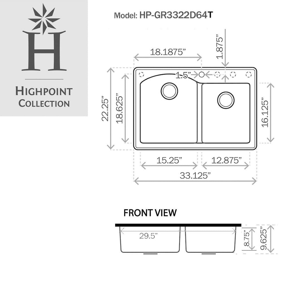 Truffle Granite Composite Topmount Sink U27572