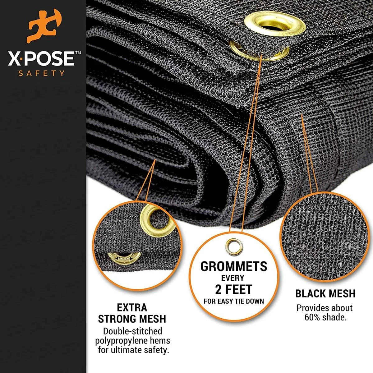 Black Mesh Truck Tarps 12 x 50 J405