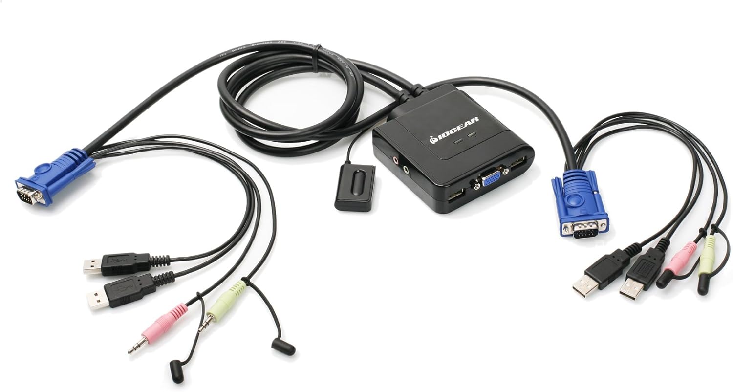 2-Port HDMI KVM Switch with Cables and Audio, Black F68764
