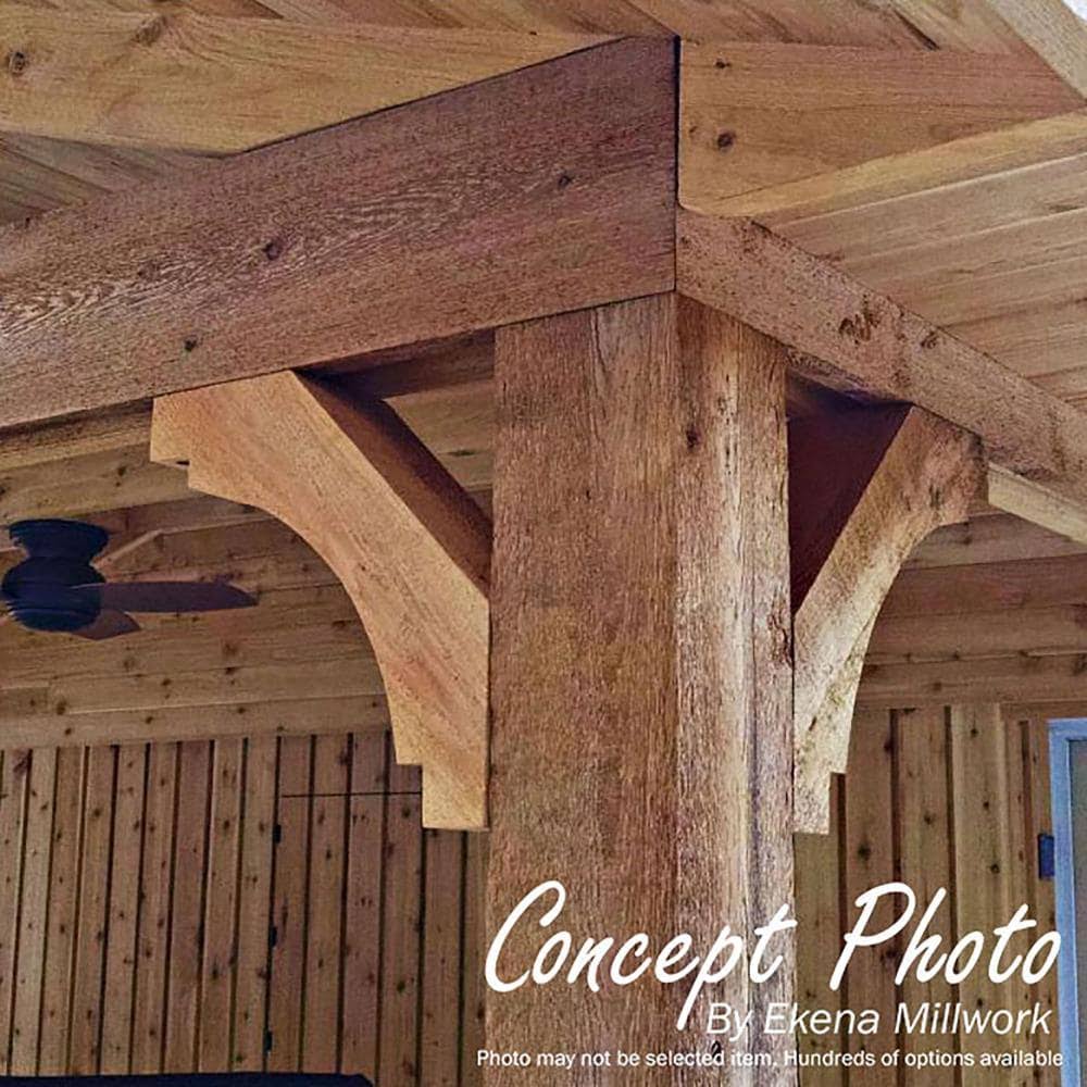 4x22W x 24x22D x 36x22H Rough Sawn Brace, Douglas Fir I19857