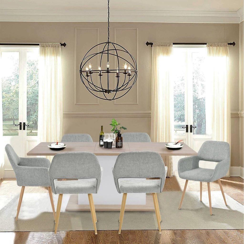 Linen Dining Chair (Set of 2) (Yellow) O7624