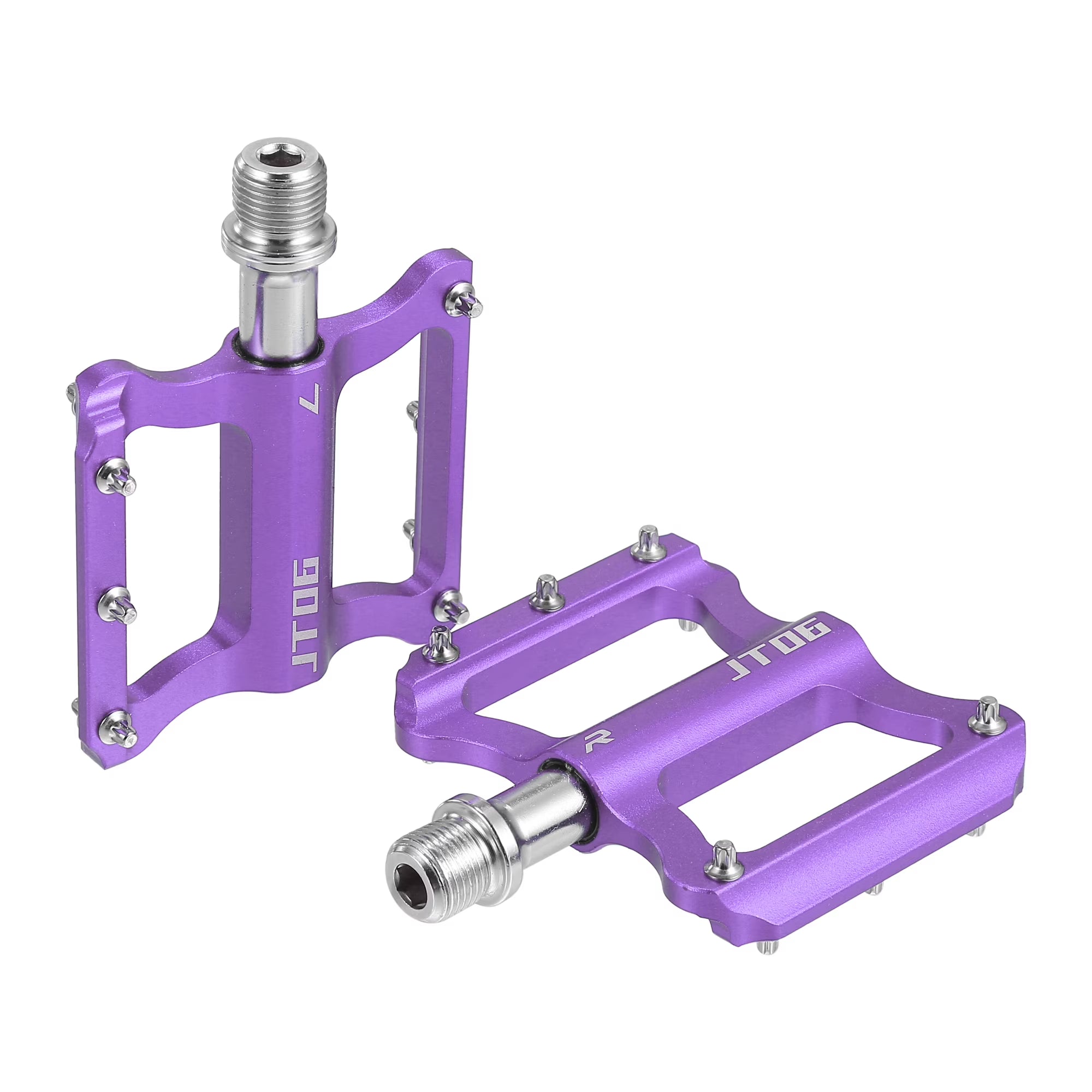 Purple Aluminum Alloy Rear Foot Peg Footrests Fit 9/16 Inch Axles MTB Bike Q3662