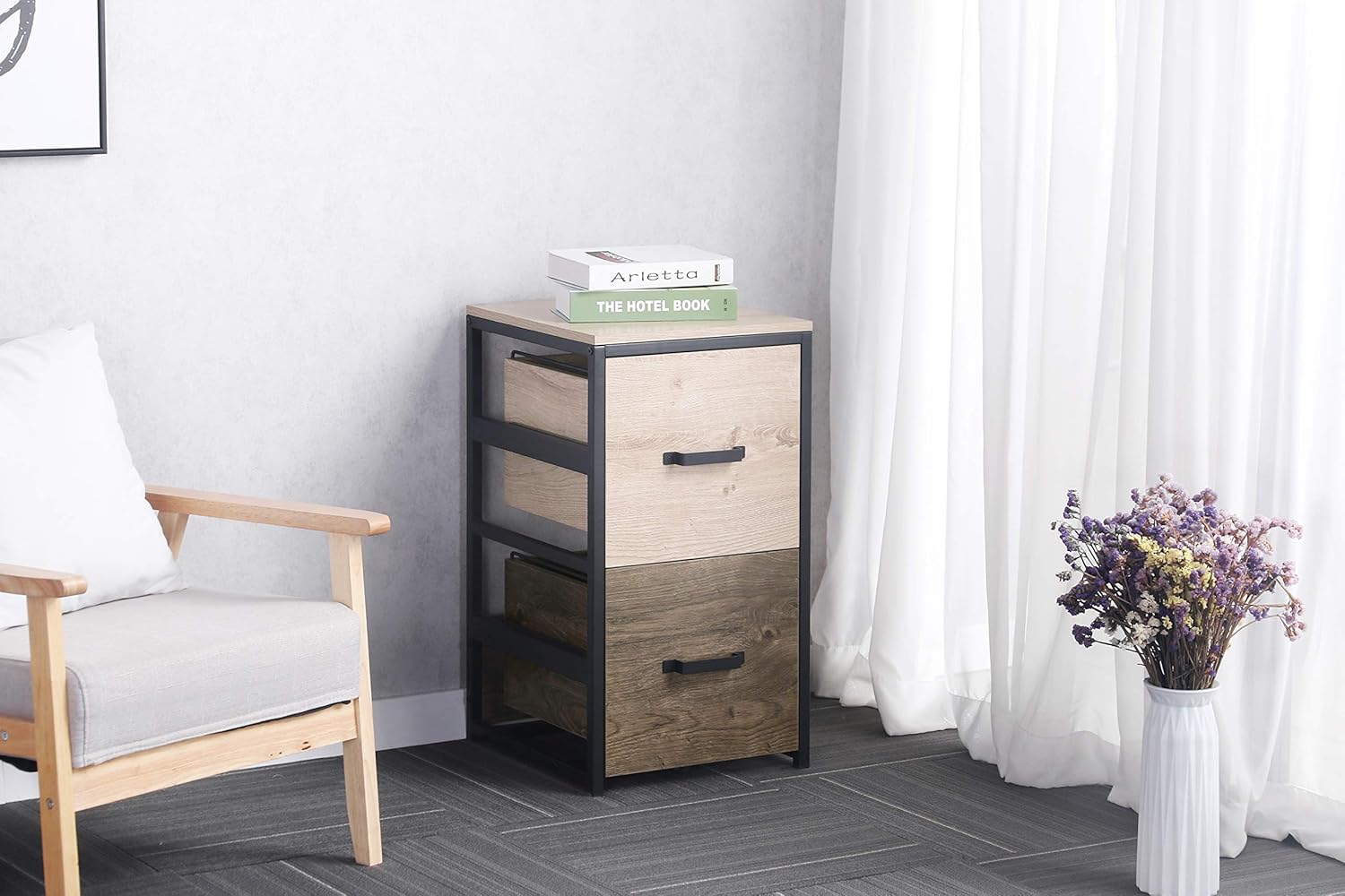 2 Drawer Metal File Cabinet I40647